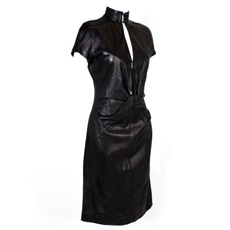 yves saint laurent leather dress|yves Saint Laurent evening gowns.